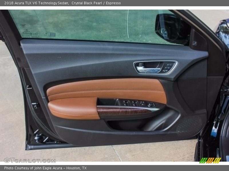 Crystal Black Pearl / Espresso 2018 Acura TLX V6 Technology Sedan
