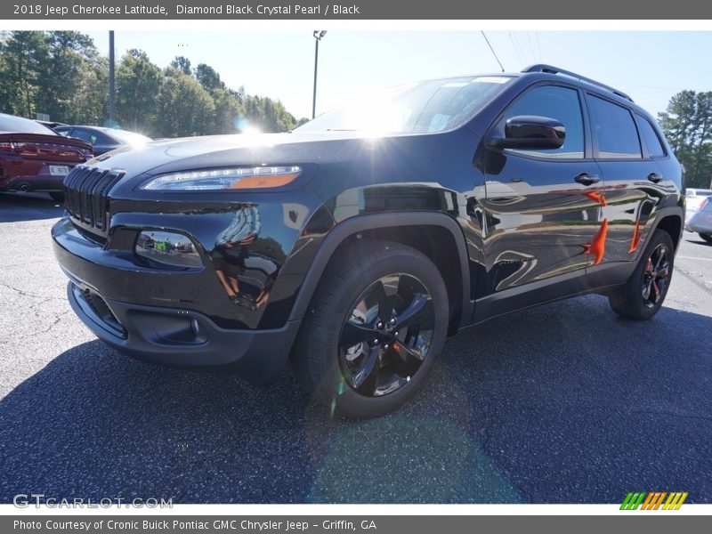 Diamond Black Crystal Pearl / Black 2018 Jeep Cherokee Latitude