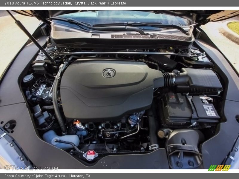 Crystal Black Pearl / Espresso 2018 Acura TLX V6 Technology Sedan