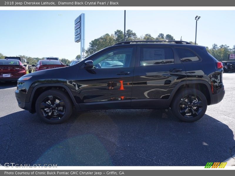 Diamond Black Crystal Pearl / Black 2018 Jeep Cherokee Latitude