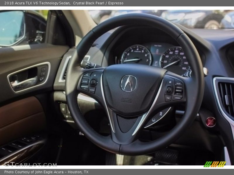 Crystal Black Pearl / Espresso 2018 Acura TLX V6 Technology Sedan