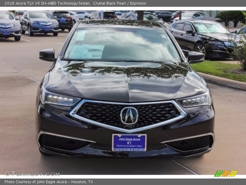 Crystal Black Pearl / Espresso 2018 Acura TLX V6 SH-AWD Technology Sedan