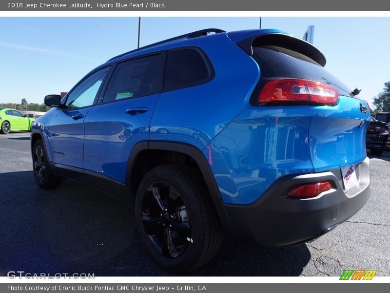 Hydro Blue Pearl / Black 2018 Jeep Cherokee Latitude