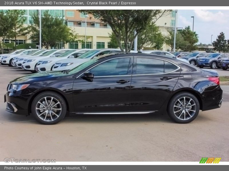 Crystal Black Pearl / Espresso 2018 Acura TLX V6 SH-AWD Technology Sedan