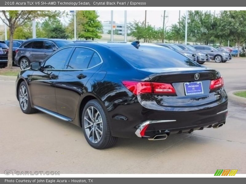 Crystal Black Pearl / Espresso 2018 Acura TLX V6 SH-AWD Technology Sedan