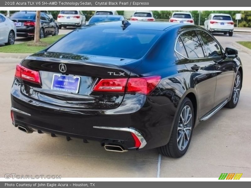 Crystal Black Pearl / Espresso 2018 Acura TLX V6 SH-AWD Technology Sedan