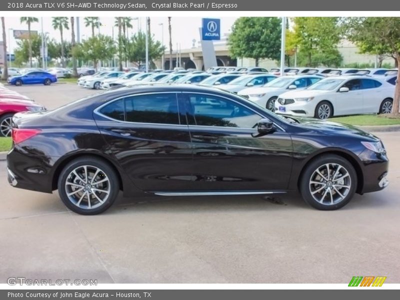 Crystal Black Pearl / Espresso 2018 Acura TLX V6 SH-AWD Technology Sedan
