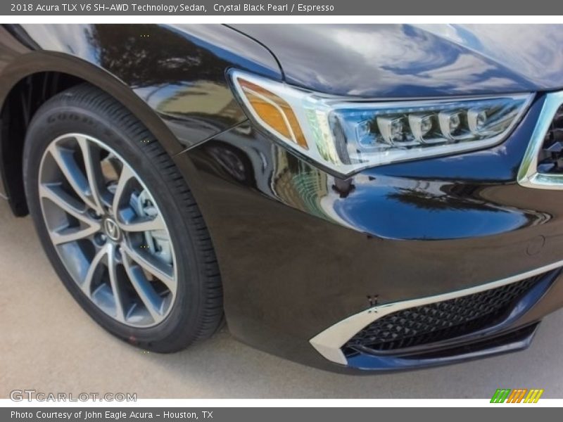 Crystal Black Pearl / Espresso 2018 Acura TLX V6 SH-AWD Technology Sedan