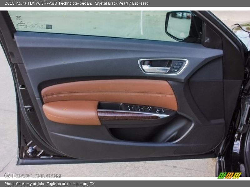 Crystal Black Pearl / Espresso 2018 Acura TLX V6 SH-AWD Technology Sedan