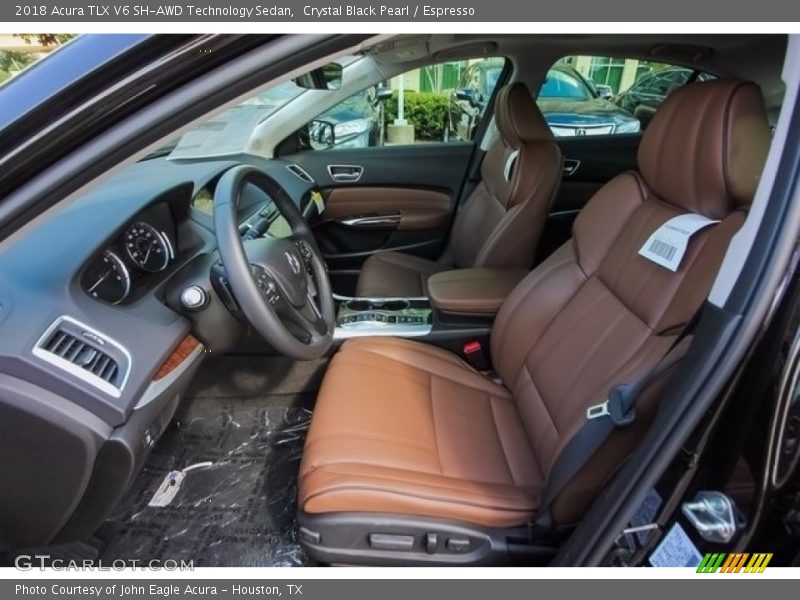 Crystal Black Pearl / Espresso 2018 Acura TLX V6 SH-AWD Technology Sedan