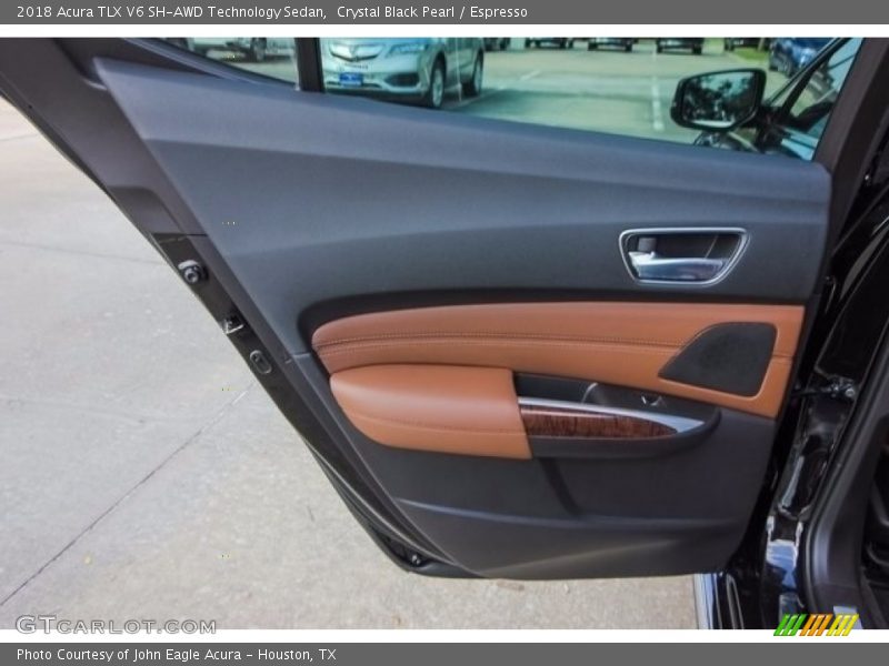 Crystal Black Pearl / Espresso 2018 Acura TLX V6 SH-AWD Technology Sedan