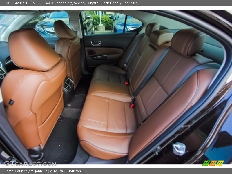 Crystal Black Pearl / Espresso 2018 Acura TLX V6 SH-AWD Technology Sedan