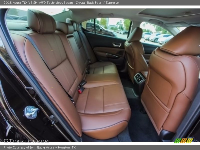 Crystal Black Pearl / Espresso 2018 Acura TLX V6 SH-AWD Technology Sedan