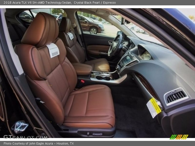 Crystal Black Pearl / Espresso 2018 Acura TLX V6 SH-AWD Technology Sedan