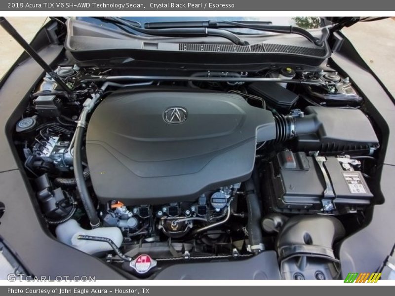 Crystal Black Pearl / Espresso 2018 Acura TLX V6 SH-AWD Technology Sedan