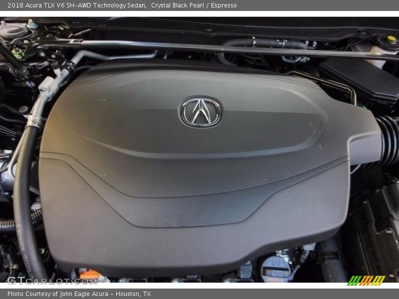 Crystal Black Pearl / Espresso 2018 Acura TLX V6 SH-AWD Technology Sedan