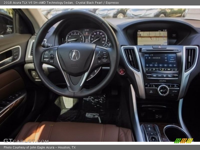 Crystal Black Pearl / Espresso 2018 Acura TLX V6 SH-AWD Technology Sedan