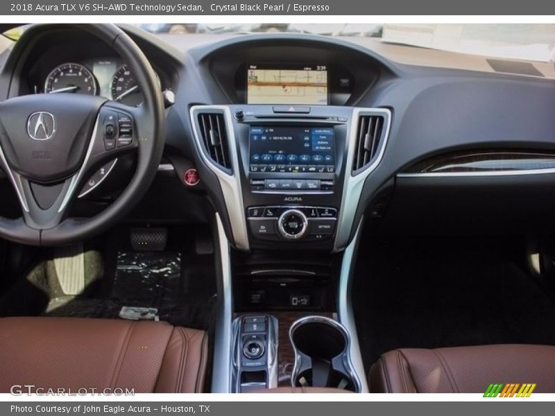 Crystal Black Pearl / Espresso 2018 Acura TLX V6 SH-AWD Technology Sedan