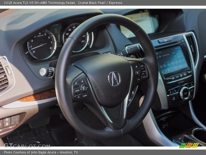 Crystal Black Pearl / Espresso 2018 Acura TLX V6 SH-AWD Technology Sedan