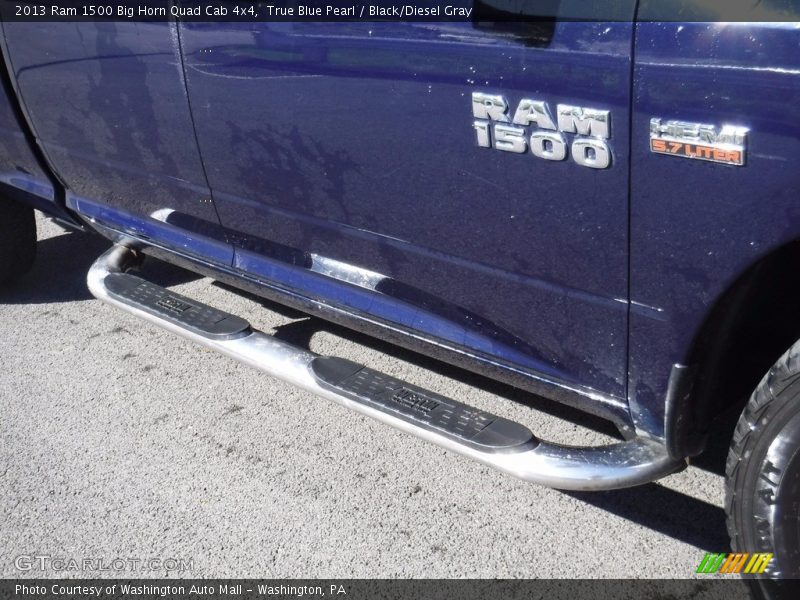 True Blue Pearl / Black/Diesel Gray 2013 Ram 1500 Big Horn Quad Cab 4x4