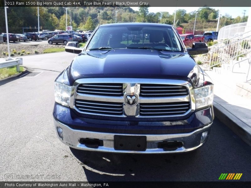 True Blue Pearl / Black/Diesel Gray 2013 Ram 1500 Big Horn Quad Cab 4x4