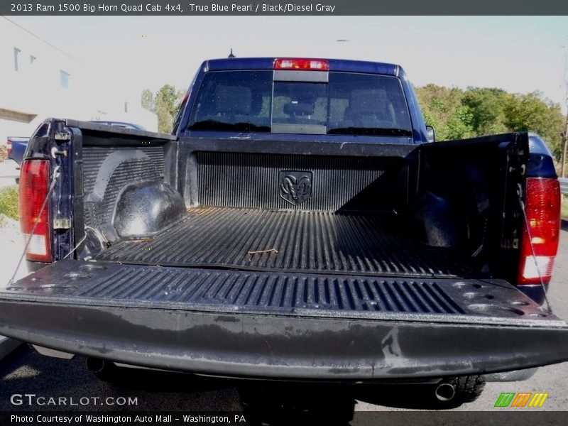 True Blue Pearl / Black/Diesel Gray 2013 Ram 1500 Big Horn Quad Cab 4x4