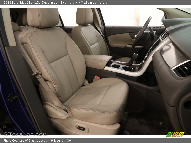 Deep Impact Blue Metallic / Medium Light Stone 2013 Ford Edge SEL AWD