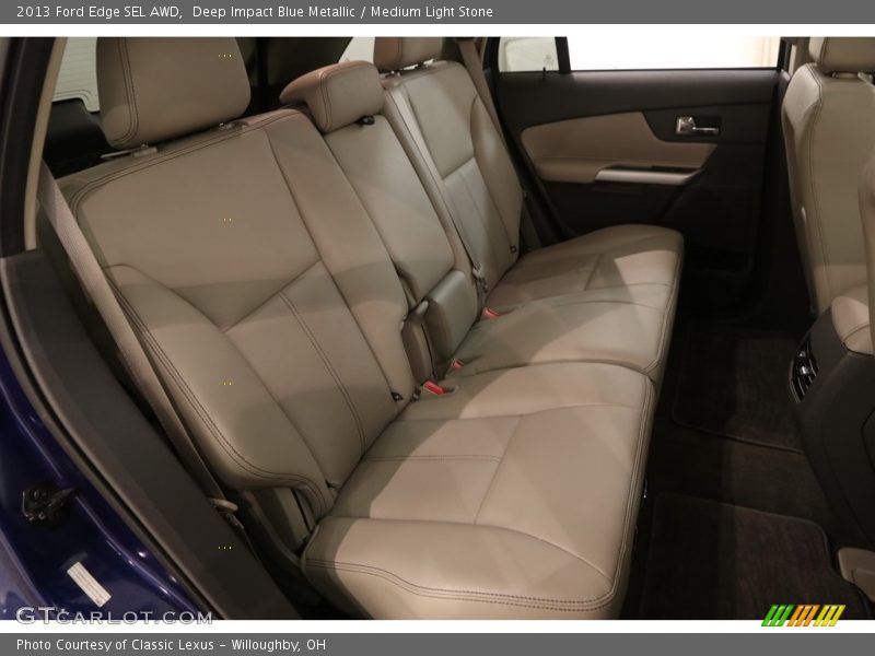Deep Impact Blue Metallic / Medium Light Stone 2013 Ford Edge SEL AWD