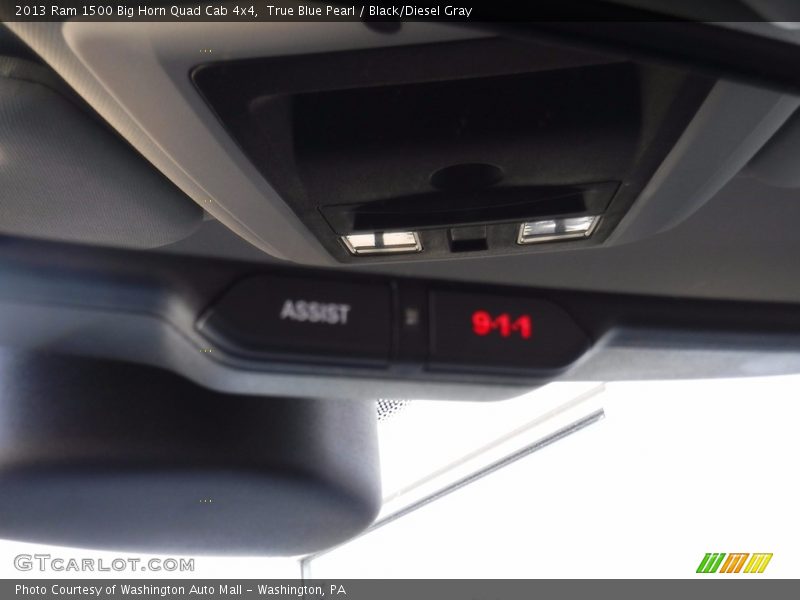 True Blue Pearl / Black/Diesel Gray 2013 Ram 1500 Big Horn Quad Cab 4x4