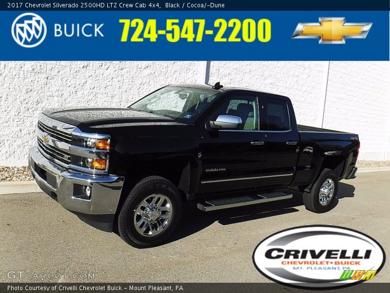 Black / Cocoa/­Dune 2017 Chevrolet Silverado 2500HD LTZ Crew Cab 4x4