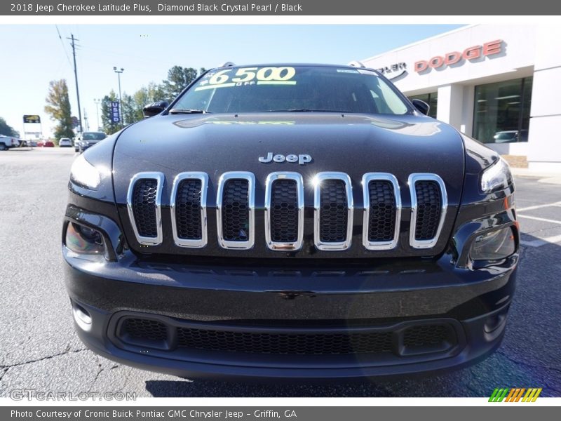 Diamond Black Crystal Pearl / Black 2018 Jeep Cherokee Latitude Plus
