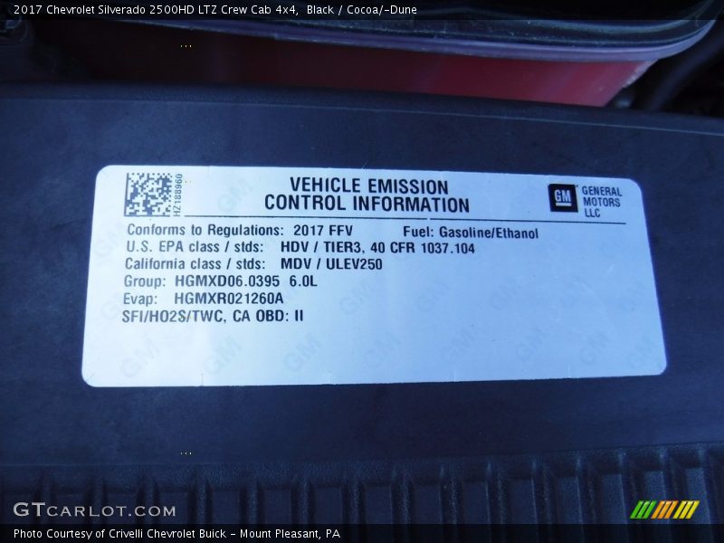 Black / Cocoa/­Dune 2017 Chevrolet Silverado 2500HD LTZ Crew Cab 4x4
