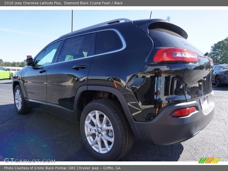Diamond Black Crystal Pearl / Black 2018 Jeep Cherokee Latitude Plus