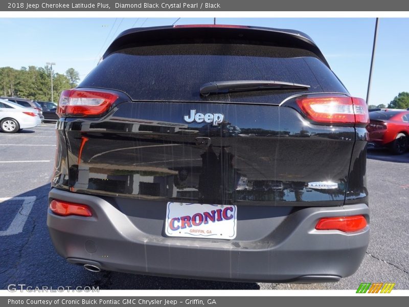 Diamond Black Crystal Pearl / Black 2018 Jeep Cherokee Latitude Plus