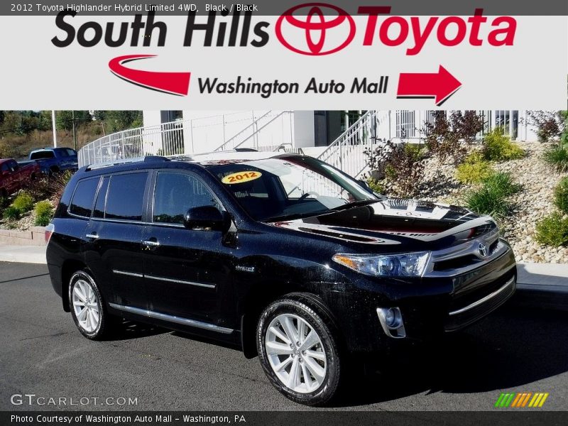 Black / Black 2012 Toyota Highlander Hybrid Limited 4WD