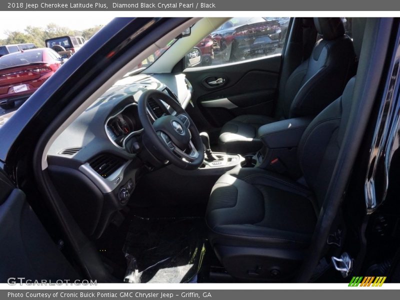 Diamond Black Crystal Pearl / Black 2018 Jeep Cherokee Latitude Plus