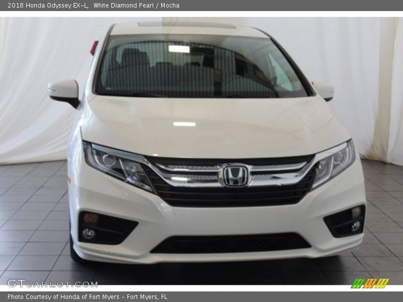 White Diamond Pearl / Mocha 2018 Honda Odyssey EX-L
