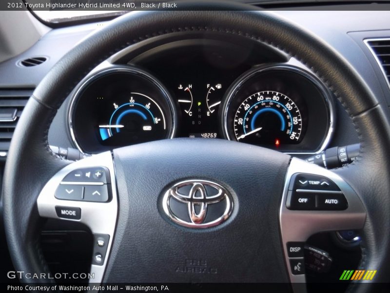 Black / Black 2012 Toyota Highlander Hybrid Limited 4WD