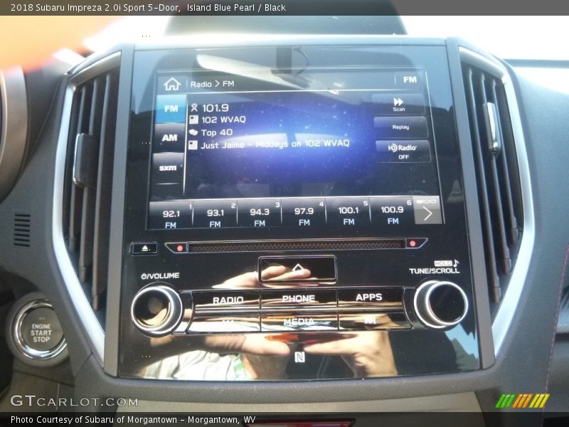 Island Blue Pearl / Black 2018 Subaru Impreza 2.0i Sport 5-Door