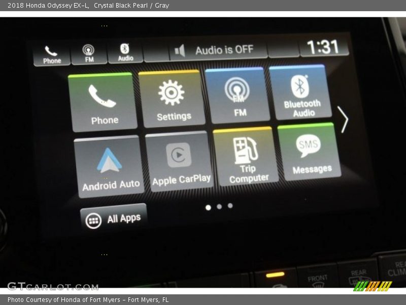 Crystal Black Pearl / Gray 2018 Honda Odyssey EX-L