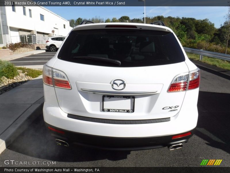 Crystal White Pearl Mica / Sand 2011 Mazda CX-9 Grand Touring AWD