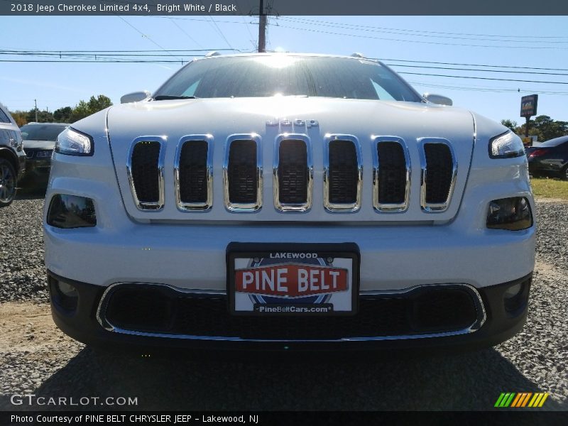 Bright White / Black 2018 Jeep Cherokee Limited 4x4