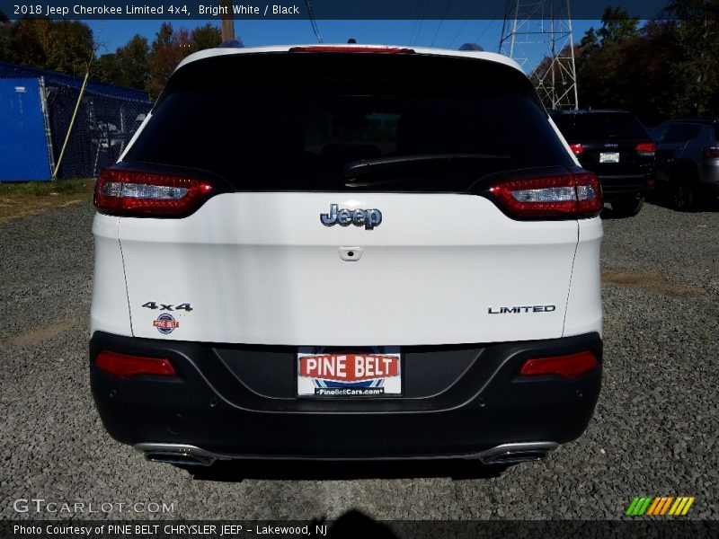 Bright White / Black 2018 Jeep Cherokee Limited 4x4