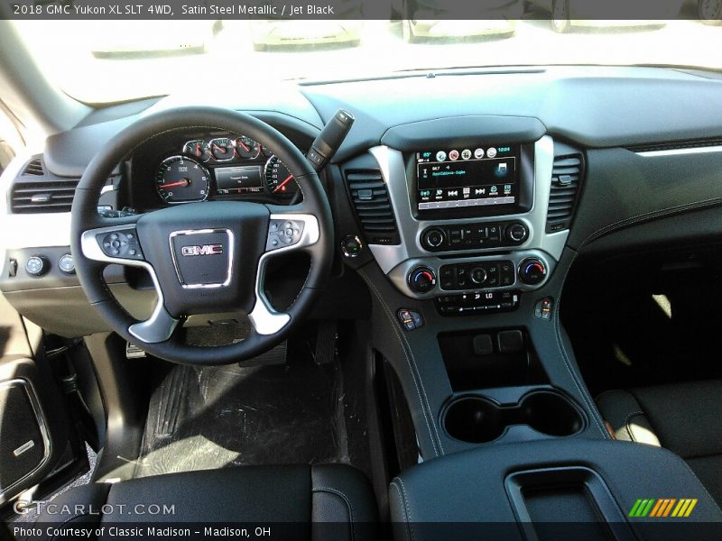 Satin Steel Metallic / Jet Black 2018 GMC Yukon XL SLT 4WD
