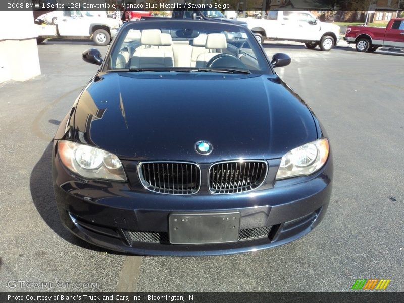 Monaco Blue Metallic / Savanna Beige 2008 BMW 1 Series 128i Convertible