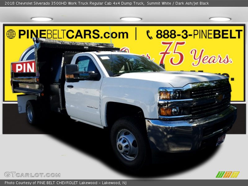 Summit White / Dark Ash/Jet Black 2018 Chevrolet Silverado 3500HD Work Truck Regular Cab 4x4 Dump Truck