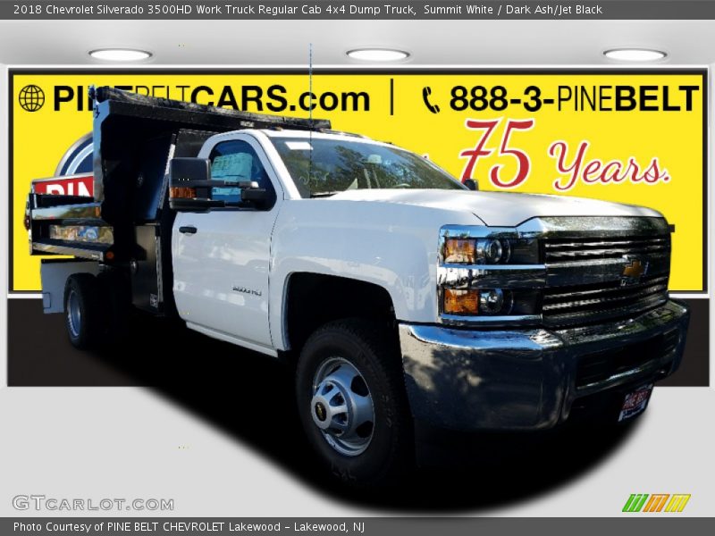 Summit White / Dark Ash/Jet Black 2018 Chevrolet Silverado 3500HD Work Truck Regular Cab 4x4 Dump Truck