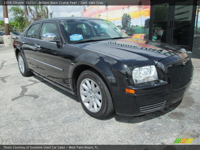 Brilliant Black Crystal Pearl / Dark Slate Gray 2008 Chrysler 300 LX