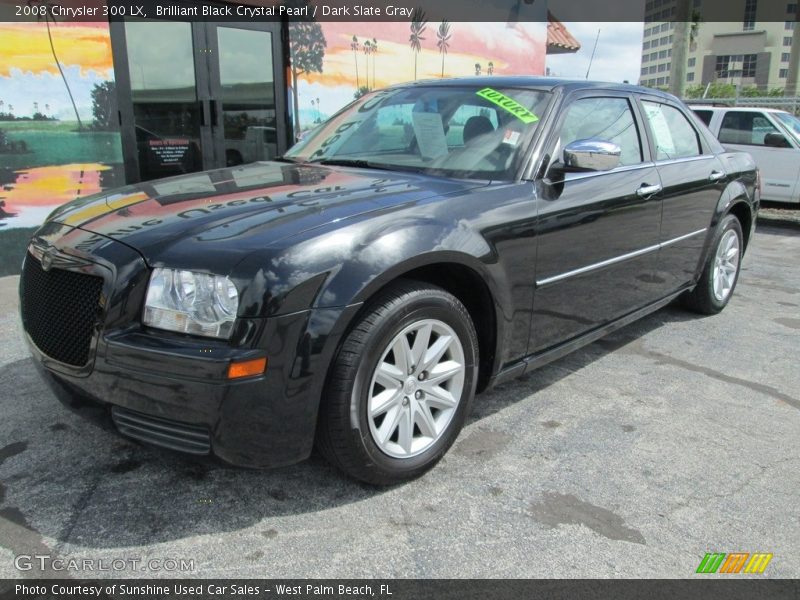 Brilliant Black Crystal Pearl / Dark Slate Gray 2008 Chrysler 300 LX