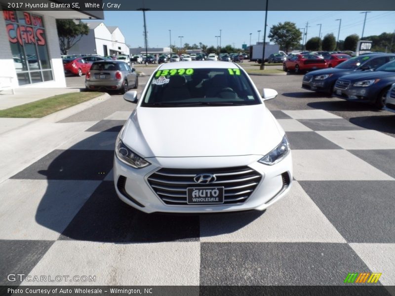 White / Gray 2017 Hyundai Elantra SE